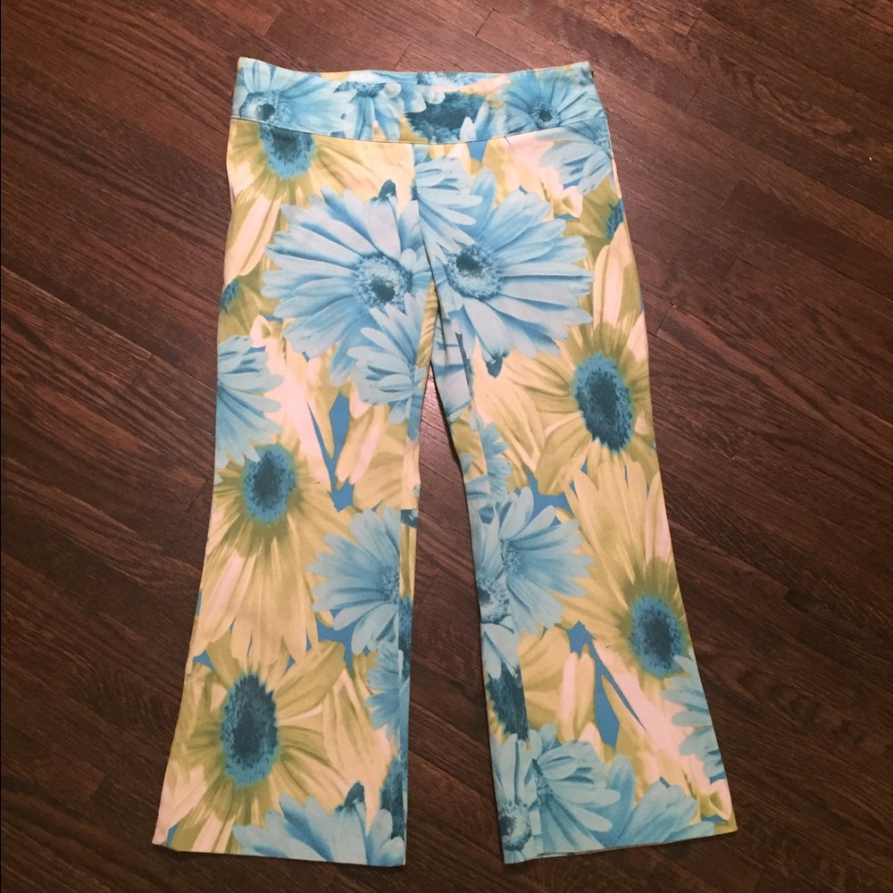 ZARA Basic Cropped Floral Pants